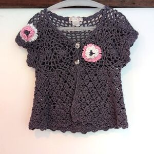 Adorable grey sweater by 2H Knits size 4